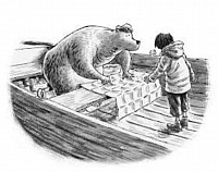Um menino e um urso